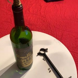 Homemade outdoor wine tiki